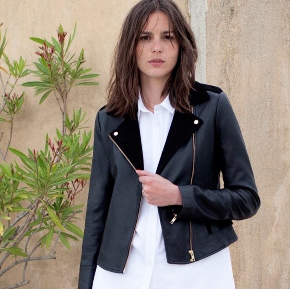 Sezane Janis Leather Jacket